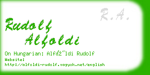 rudolf alfoldi business card